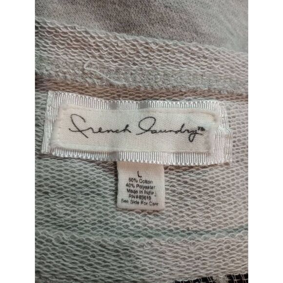 French Laundry Shirt Ladies Large Gray Black Animal Print Velour Knit‎ - Picture 5 of 6